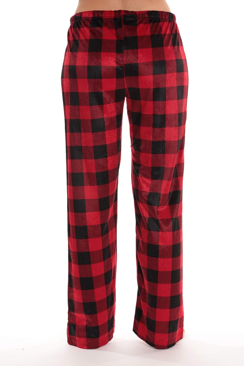 #followme Fleece Pajama Pants for Women Sleepwear PJs 45803-10195-RED-2X - Image 3
